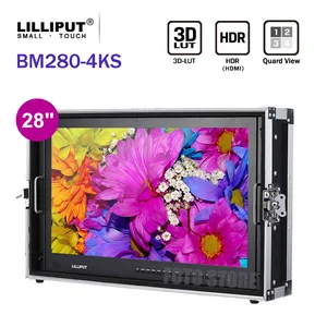 LILLIPUT BM280-4KS 28 Inch Broadcast Director Monitor HDR 3D LUT HDMI SDI 4K Monitor with Carry-on suitcase