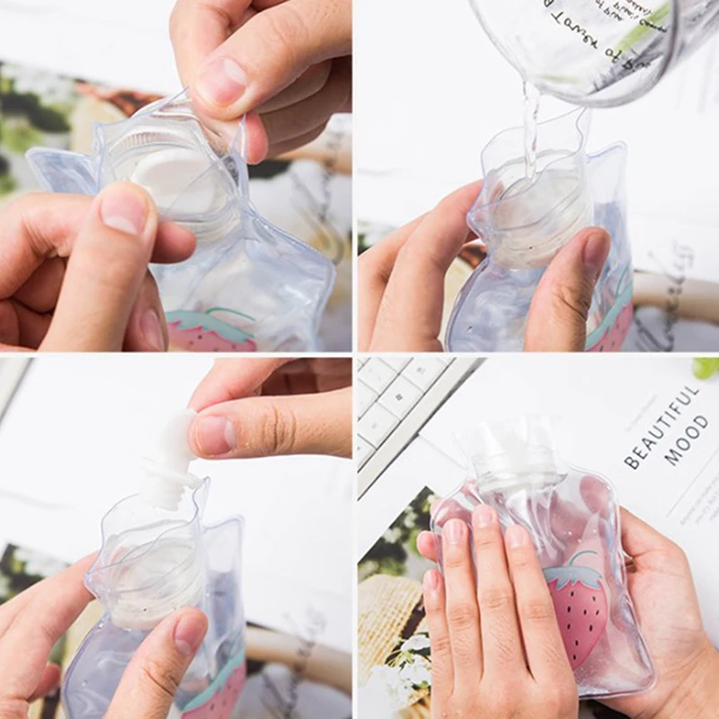 

Cartoon Hot Water Bags Mini Hot Water Bottles Portable Pocket Warmer Water Bags 1PCS