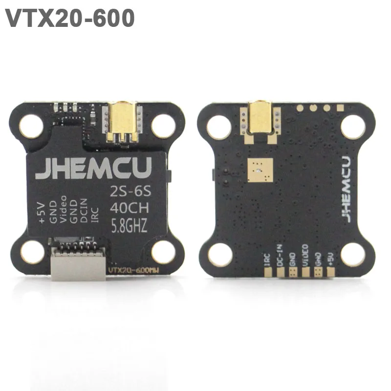JHEMCU VTX20-600 40CH мини передача изображений и видео Поддержка 2-6S 600 мВт Регулируемый