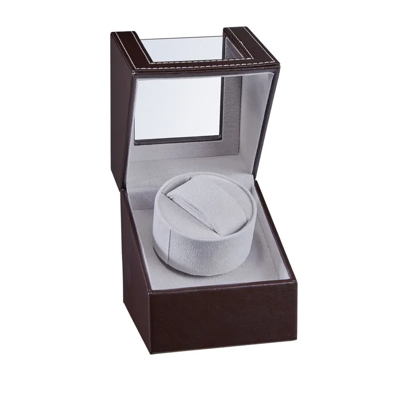 Mini Single Automatic Watch Winder Box PU Leather Winding Storage Collection Display Silent Motor | Наручные часы