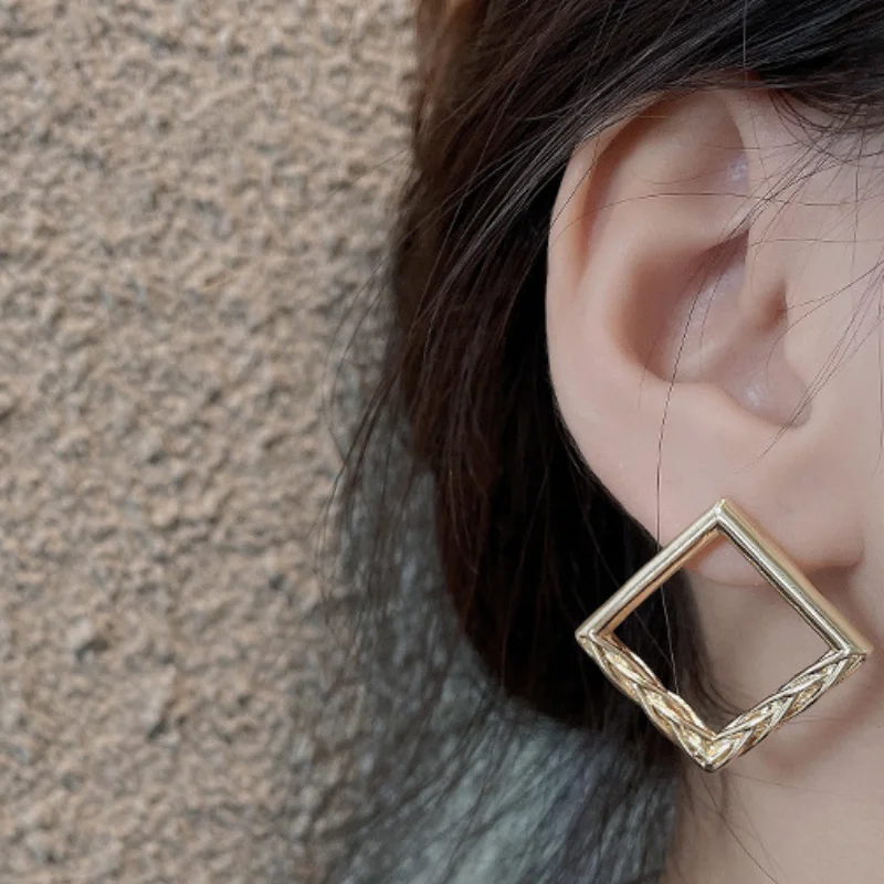 

Earrings Generous Geometry Minimalist Earrings Pierced Metal Earrings Jewelry