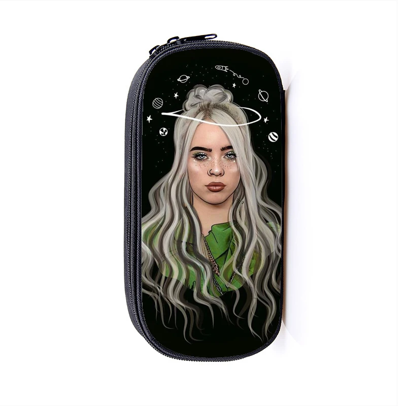 6 Billie Eilish Карандаш Чехол для девочки-подростка, косметическая сумка, школьные принадлежности канцелярские товары сумка для хранения Billie Eilish в стиле "хип-хоп" для макияжа сумка - Цвет: 6