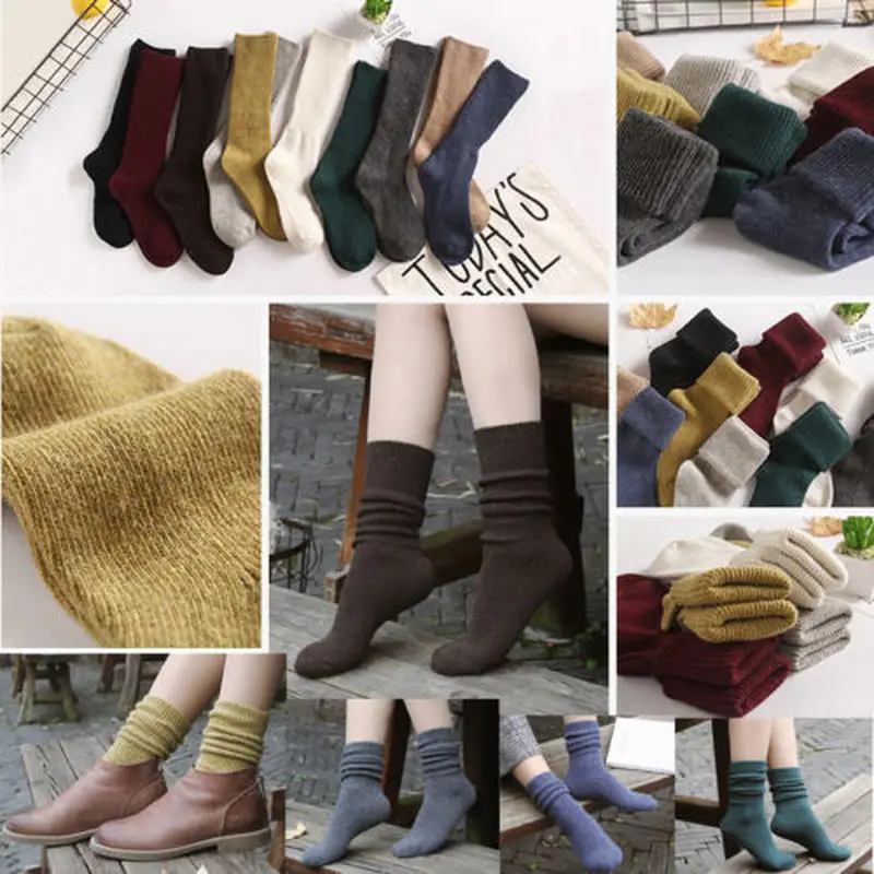 Носки женские свободные однотонные из 200 хлопка 9 видов на 4 сезона|Носки| |
