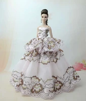 pretty white floral princess dresses for barbie clothes wedding party gown outfits 16 bjd dolls accessories 16 playhouse toys