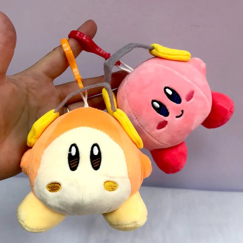 Cartoon Plush Toy Pendant Cute Earphones Kirby Anime Kawaii Soft Pink Doll Keychain Girls Bag Ornament Gifts | Игрушки и хобби