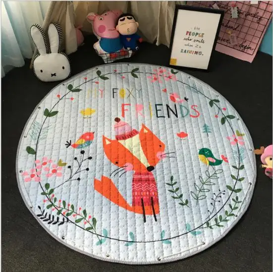 Коврик для ползания мультяшный нескользящий детский коврик круглая скатерть