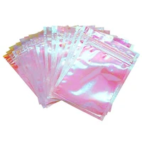 1000pcs/lot Resealable Smell Water Proof Bags Flat Ziplock Bag  for Party Favor Food Storage Gifts Bags Goodie Bag Rainbow Color