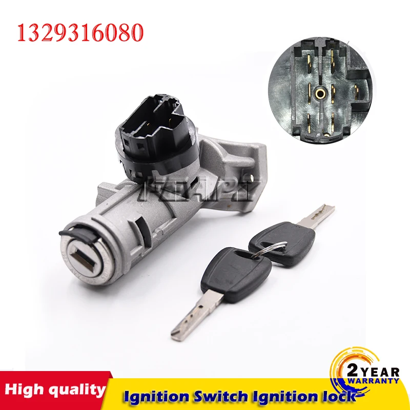 Замок зажигания 7 контактов с ключом 1329316080 для Fiat Ducato Peugeot Boxer Citroen Jumper 02 06 4162AL|Замки