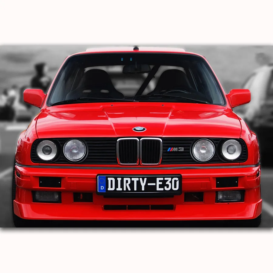 MQ164 красный крутой уличный BMW E30 M3 мышечный гоночный автомобиль винтажный