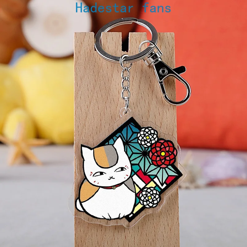 10 pcs/lot Anime Natsume Yuujinchou Acrylic Keychain Toy Figure Madara Bag Pendant Double sided keyring Gifts | Игрушки и хобби