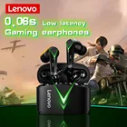 Игровые наушники Lenovo LP6, HIFI гарнитура с низкой задержкой, TWS беспроводные наушники Bluetooth 5,0, стереонаушники с шумоподавлением, наушники с микрофоном