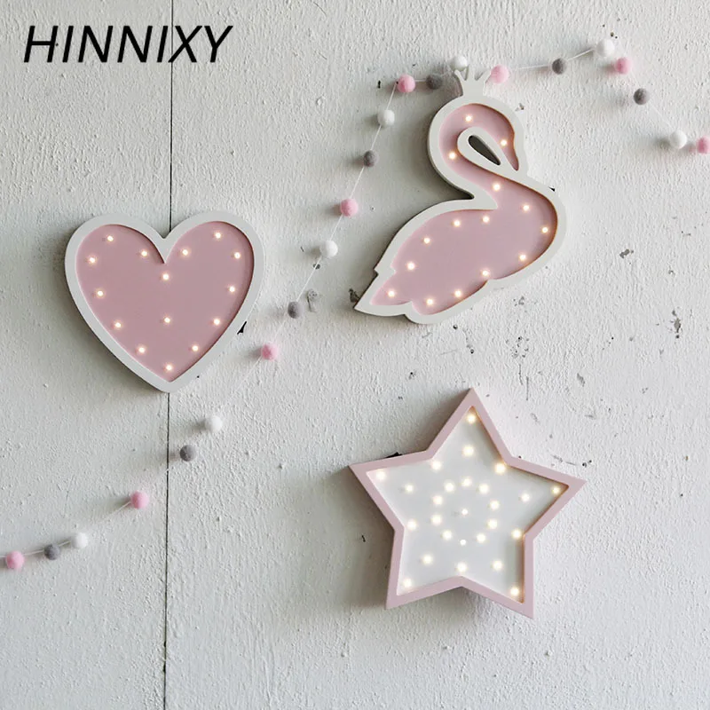 Hinnixy привлекательный ночник для девочек стиль замка торта машины радуги детские