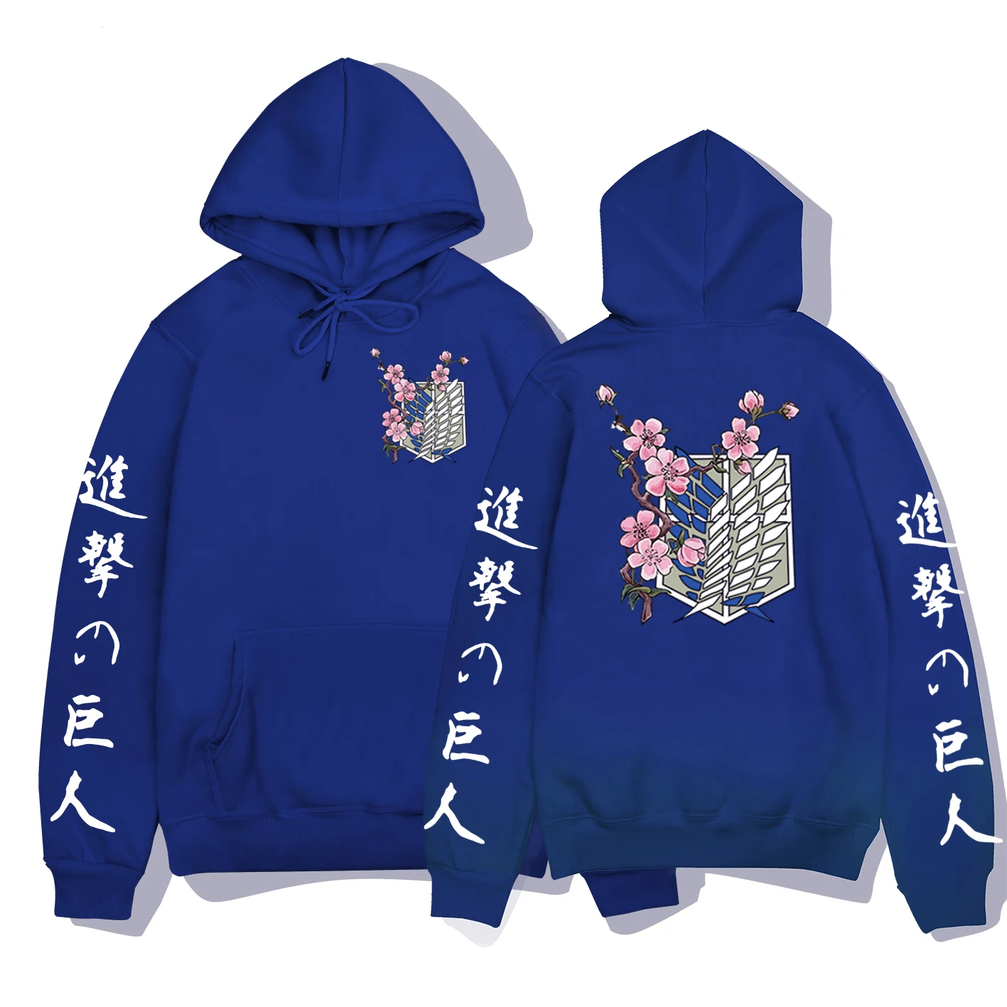 

Fashion Japanese Anime Graphic Men Hoodies print Attack on Titan Male women Pullover Hoodie Sweatshirt Threaded cuffs