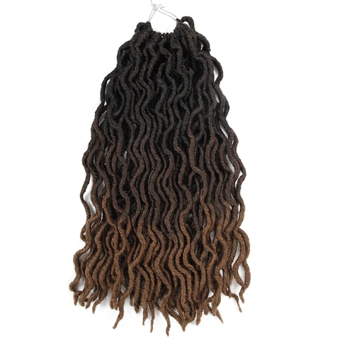 Эффектом деграде (переход от темного к богиня искусственные локоны в стиле crochet волос 12 ''& 18 синтетические косички, волосы для наращивания на мягкой дреды волосы