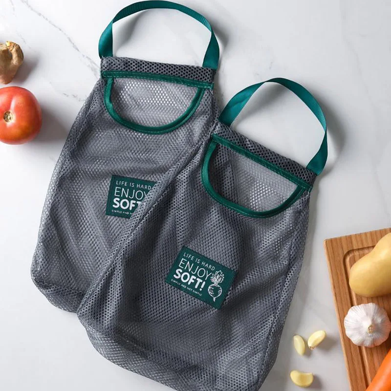 Висячие сетчатые сумки многоразовые полые Органайзер держатель для хранения