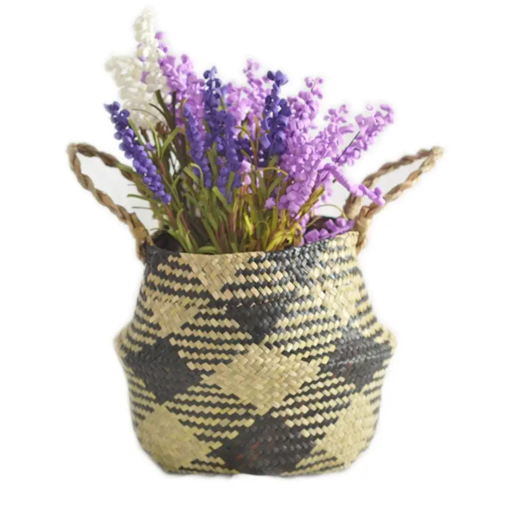 Плетеная корзина из морских водорослей складная грязное домашнее хранилище