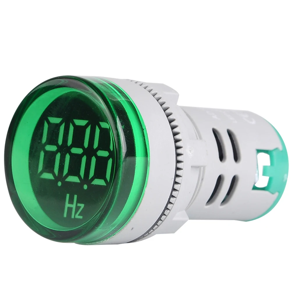 ST16Hz Круглый 22 мм светодиодный цифровой hz метр Индикатор сигнальная лампа огни счетчик частоты частотомер 20-75 Гц Тестер Метр