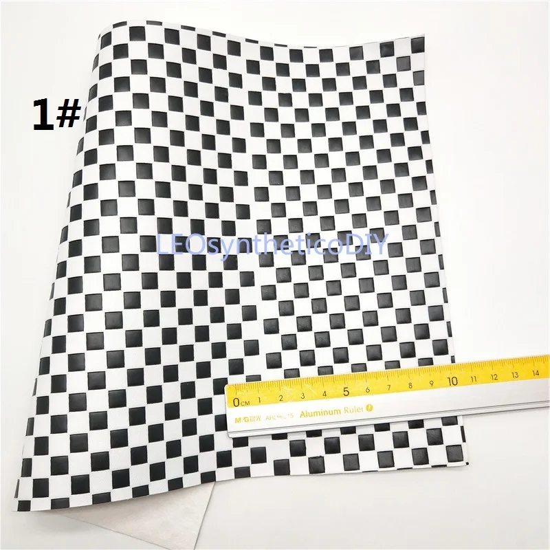 Мини-рулон 30x134 см черно-белая искусственная ткань полоски для изготовления