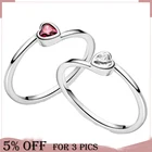 2021 Новый ко Дню Святого Валентина 925 пробы серебро неправильно кольца в форме сердец для Для женщин Обручение нормально, оригинал, ювелирное изделие, кольцо подарки
