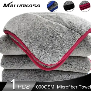 Полотенце для автомойки, 1000GSM, микрофибра, автомойка, ткань, супер толстая плюшевая ткань, восковая полировка, мытье, сушильное полотенце