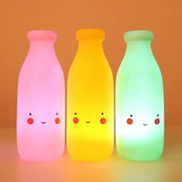 cute smiley baby bottle appease glow night light feeding light baby sleeping childrens bedroom light toy kids gift for new year