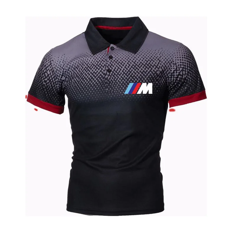 

BMW car LOGO fashion summer new style men's casual short-sleeved T-shirt shirt personality breathable jogging sweatshirt DG+004