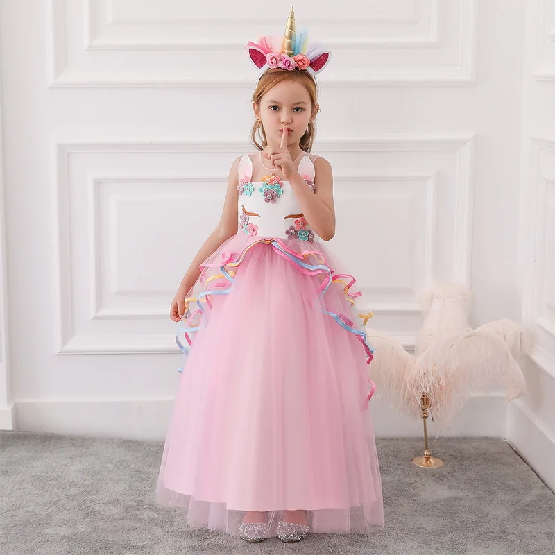 Платье для девочек костюм единорога необычные рождественские костюмы принцессы