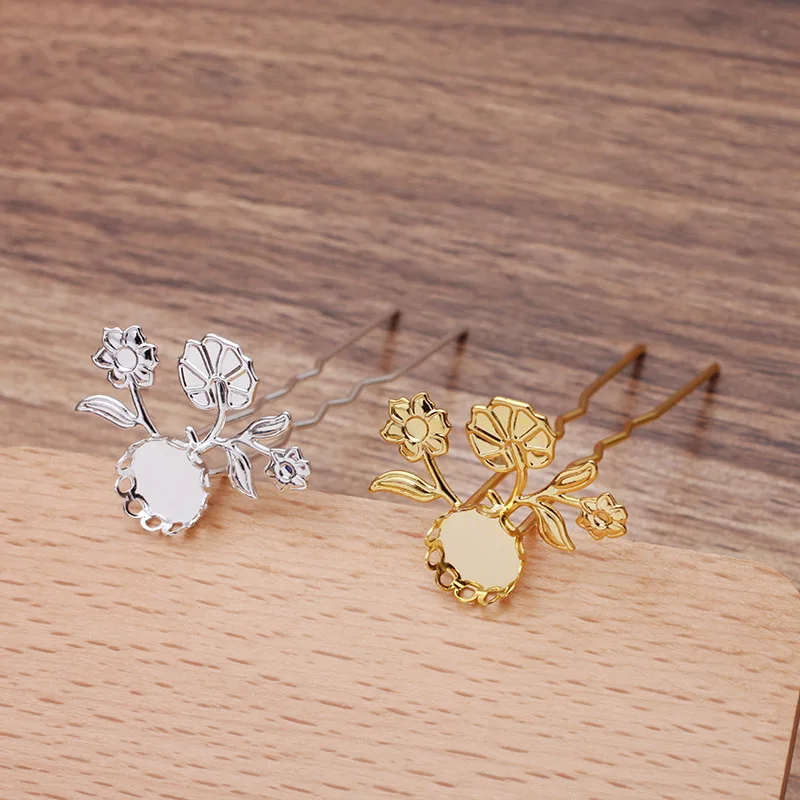 Основа для волос с кабошоном 10 шт./лот мм винтажные вилки китайская тиара сделай