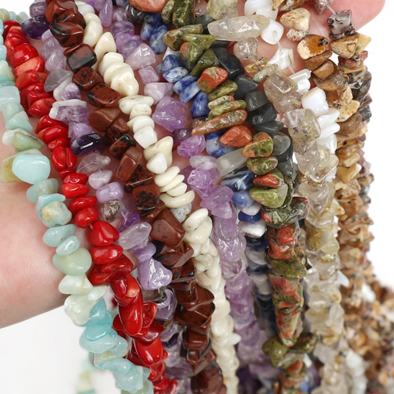 Натуральный камень нерегулярный свободной формы гравия бусины 5-8 мм Агаты