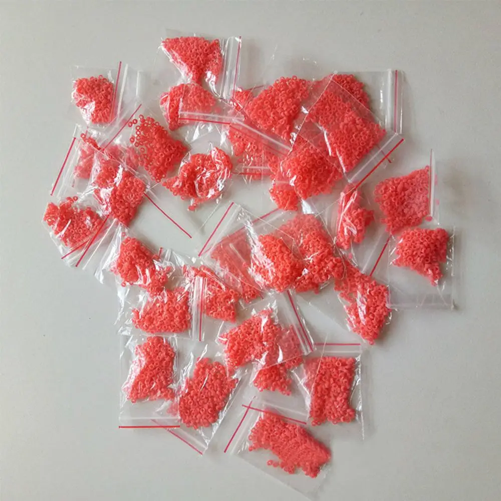 2600PCS/13bags Red Fishing Accessories Fish Tackle Rubber Bands For Fishing Bloodworm Bait Granulator Bait