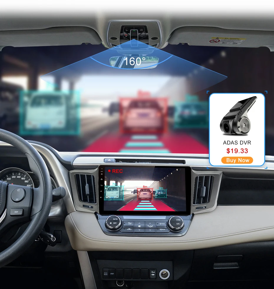 Junsun V1 2G+ 32G Android 9,0 DSP для Toyota RAV4 2013- автомобильный Радио Мультимедиа Видео плеер навигация gps RDS 2 din dvd