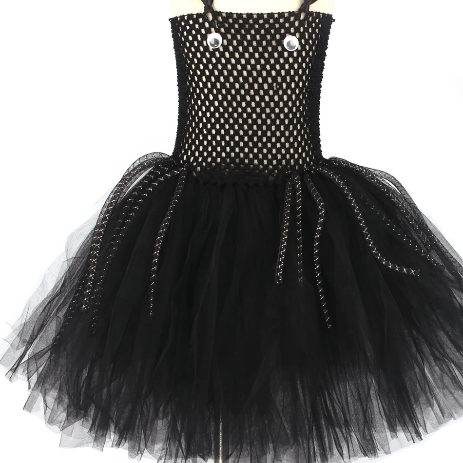 

3D Spider Tutu Dress for Girls Carnival Party Disguise Clothing Halloween Scary Costumes Baby Performance Clothes Photo Props