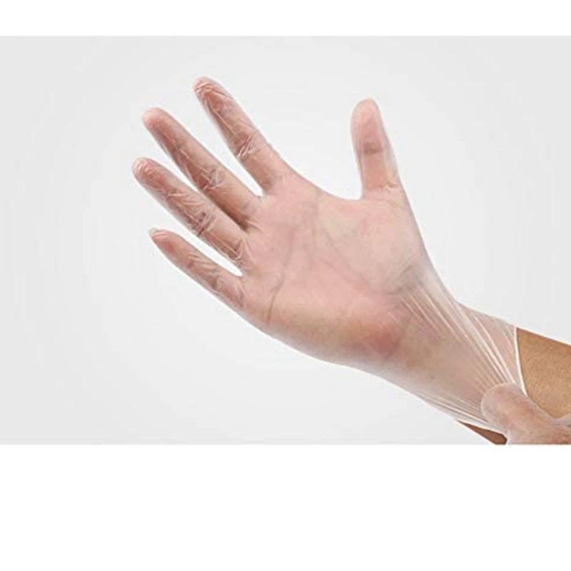 Disposable Vinyl Gloves Powder Free Plastic Clear Allergy Latex (600PCS) M | Дом и сад