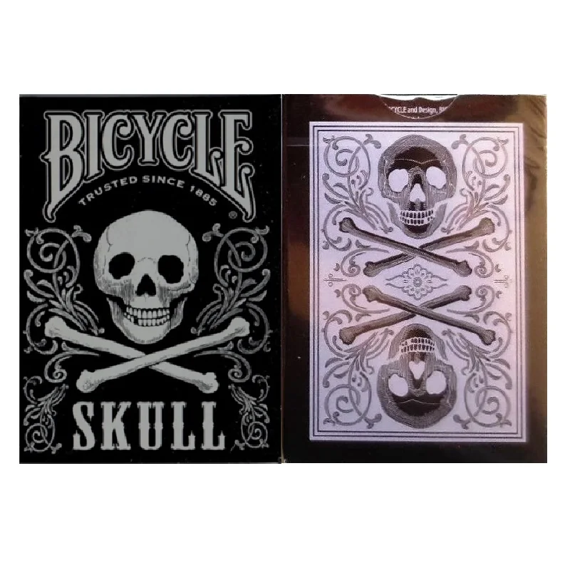 Велосипед Череп игральные карты металлик серебро издание колода USPCC призрак