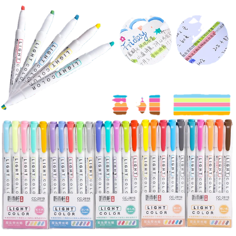 

Mildliner двухсторонний хайлайтер флуоресцентная ручка цветные маркеры для рисования творческие канцелярские принадлежности