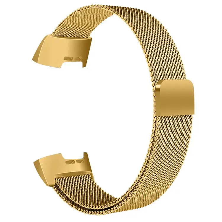 Замена Fitbit Charge 2 полосы кожаный ремешок сменный Смарт фитнес-часы с нержавеющей рамкой для зарядки 2 - Цвет: gold