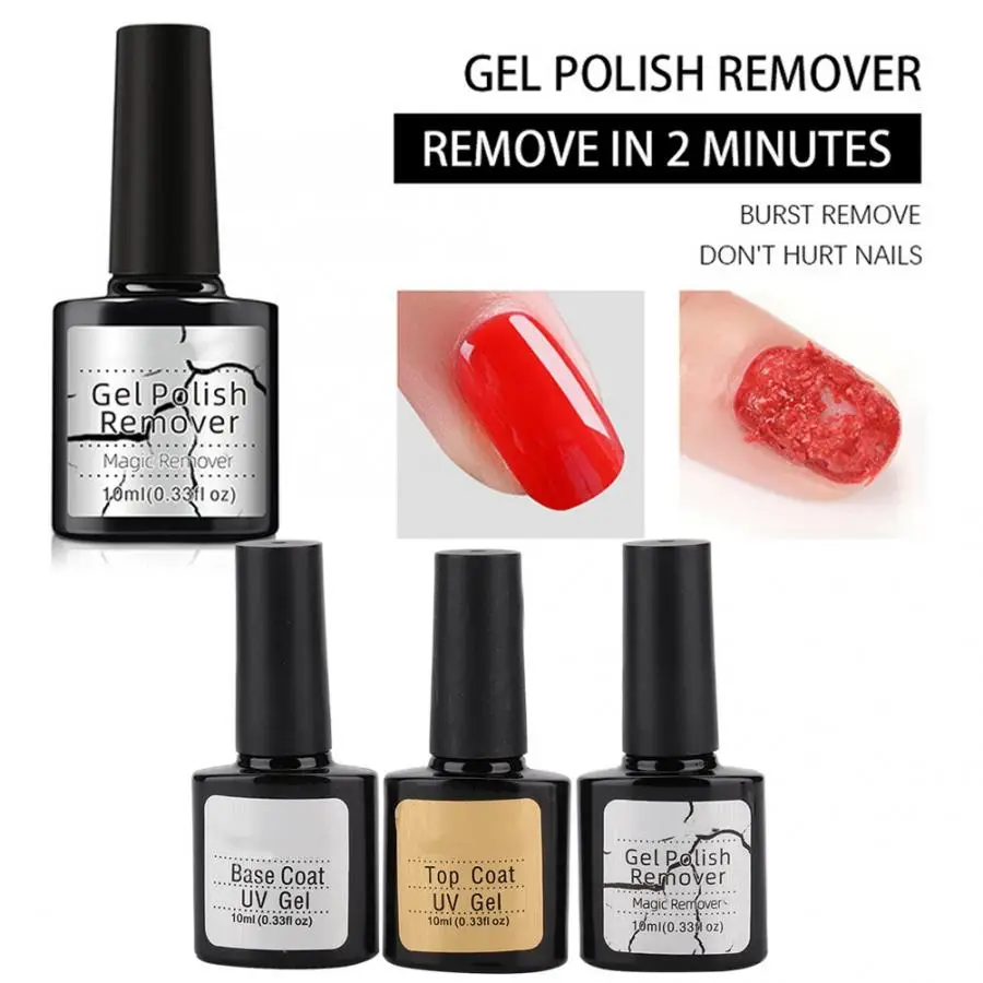 30ml Gel Nail Remover Nails Base Top Coat UV Gel Nail Polish Remover All For Manicure of Top Coat,Base Coat,Gel Polish Remover