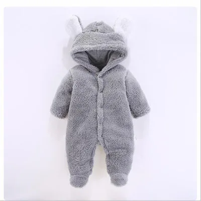 Gray Комбинезон для новорожденного, одежда, осенний стиль, милый медведь Onesie, зимний детский комбинезон, ползунки, Jumpwear, Одежда для новорожденных - Цвет: Gray