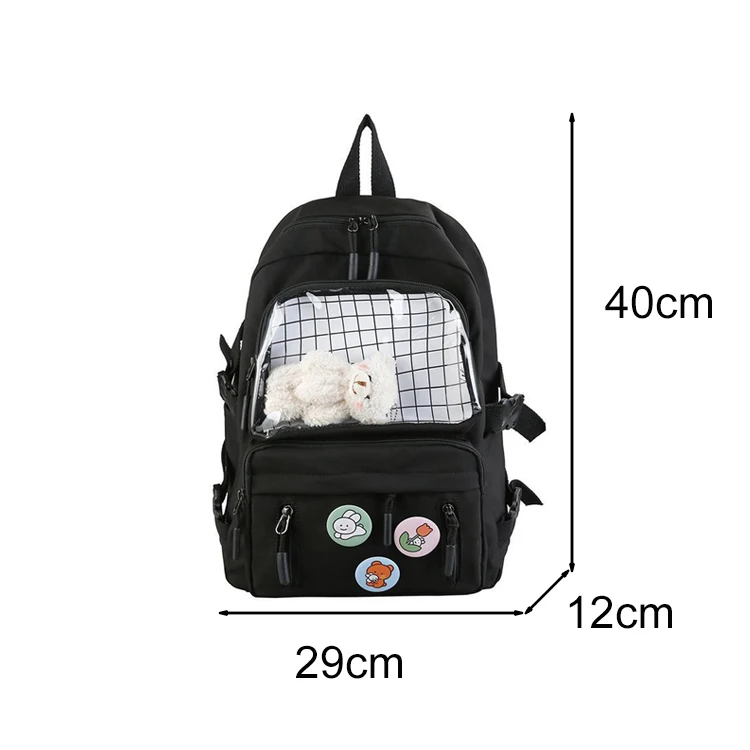 

SYWIZDII Cute Teenage Girls High School Students Bookbags Large Capacity Travel Backpacks For Women Leisure Nylon Female Bags