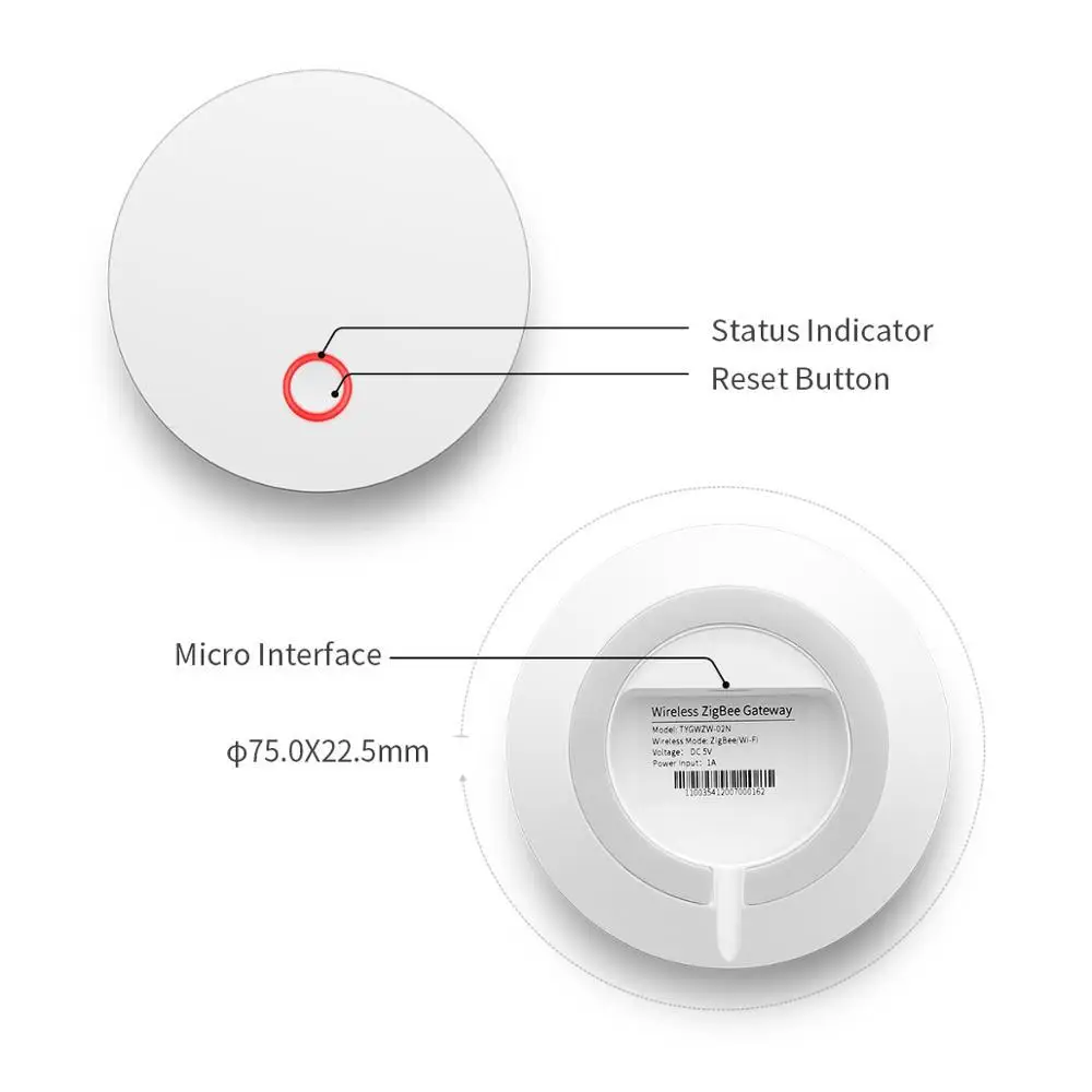 

Woolink Wireless Zigbee Hub Tuya Smartlife Remote Controller Smart Home Automation Center
