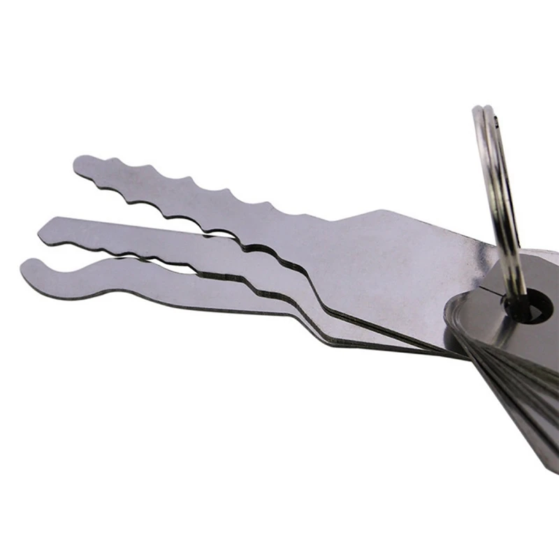 

Car Stainless Jiggler Keys Dual Sided Car Unlock Lock Open Repair Kit Tool MOTOR Jiggler 10Pcs/Set