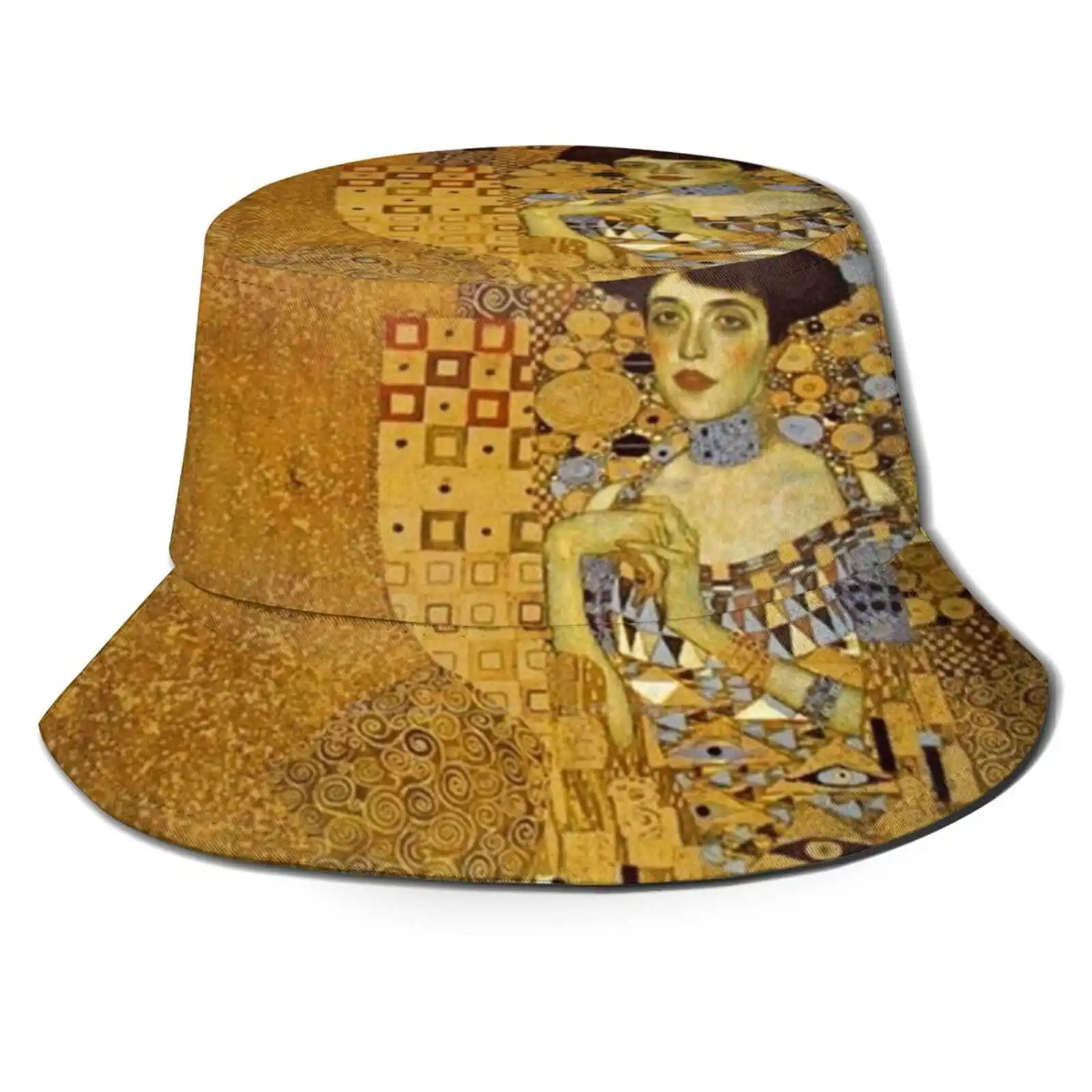 

Панама для путешествий с принтом Adele Bloch, крутая художественная весенняя тема Klimt, художественное искусство, знаменитость для любителей