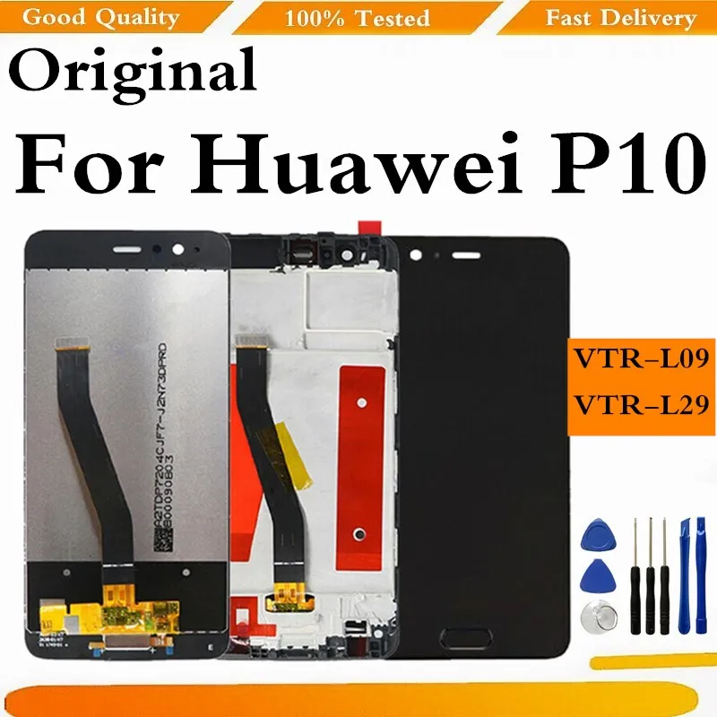 Оригинальный ЖК дисплей для Huawei P10 сенсорный экран дигитайзер сборки запасные