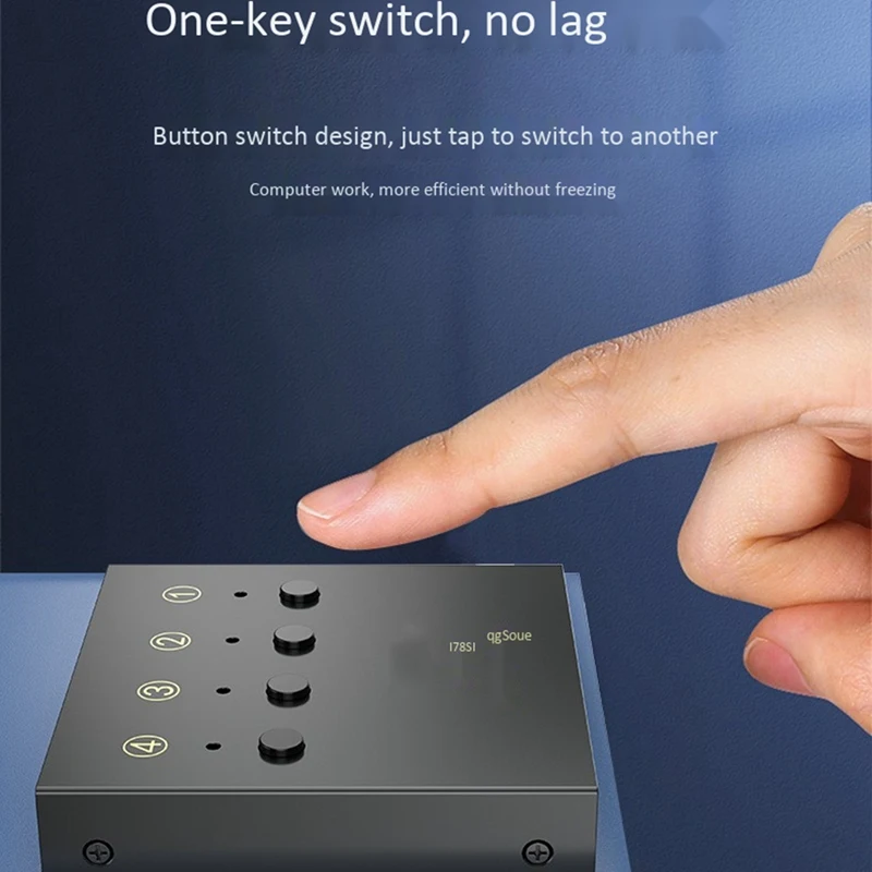 

USB Printer Sharing Device 4 Computers Sharing 2 Printers 4 in 2 Out Switch Support Printer U Disk, Keyboard, Mouse