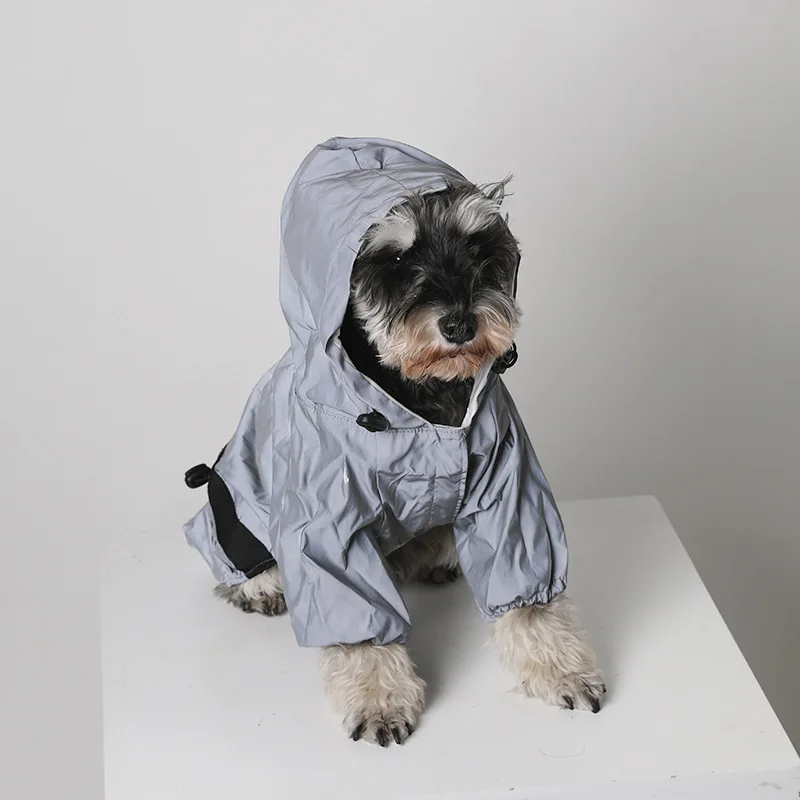 

Dog Raincoat Reflective Waterproof Coat Poodle Bichon Schnauzer Pug French Bulldog Clothes Welsh Corgi Clothing Jumpsuit Outfit