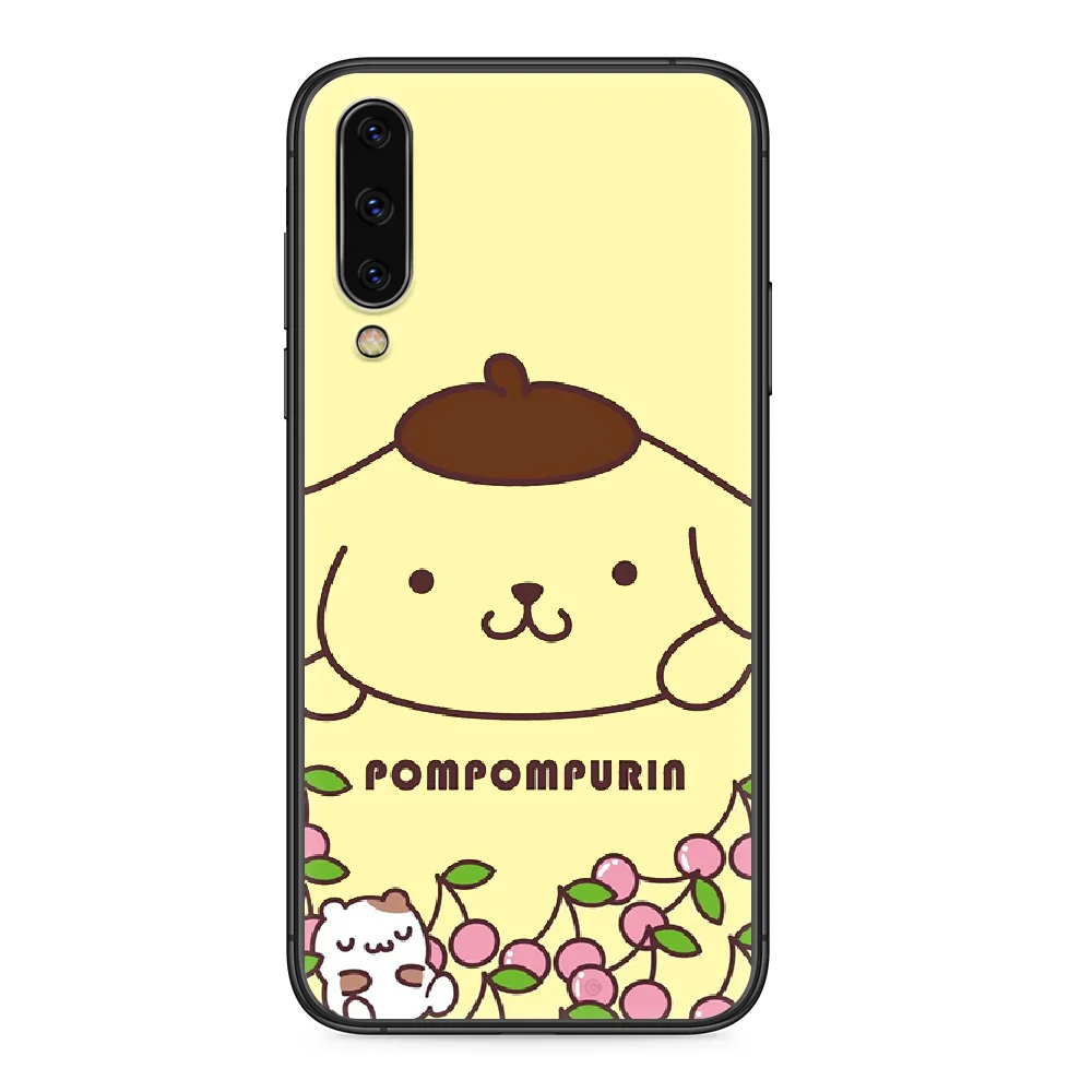 

lovely Cartoons Pompom Purin Phone case For Samsung Galaxy A 5 10 20 3 30 40 50 51 7 70 71 E S 4G 16 17 18 black waterproof 3D
