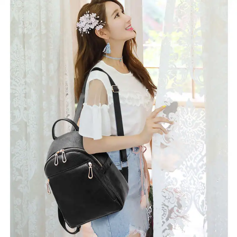 Женские кожаные рюкзаки для девочек, Sac A Dos Mochilas, повседневные Рюкзаки для путешествий, школьный рюкзак, Женский винтажный рюкзак для девушек