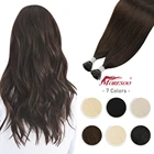 Moresoo I накладные волосы холодного Слива Remy человеческие бразильские волосы 1 глокон прямые 14-24 дюйма кератиновые удлинители