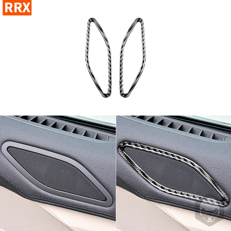 

For BMW 6 Series M6 F12 F13 F06 2011-2018 M Sport Real Carbon Fiber Stickers Door Horn Cover Car Interior Styling Accessories