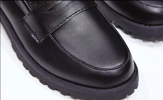 Aleafalling/женские ботинки из мягкой кожи без шнуровки черные офисные вечерние